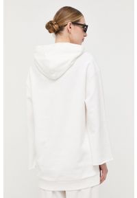 Pinko sukienka bawełniana kolor beżowy mini oversize. Typ kołnierza: kaptur. Kolor: beżowy. Materiał: bawełna. Długość rękawa: długi rękaw. Typ sukienki: oversize. Długość: mini #5