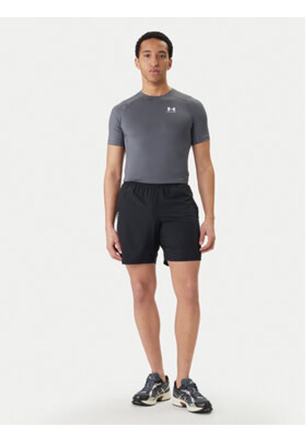 Under Armour Koszulka techniczna Ua HeatGear® Armour 1361518 Szary Slim Fit. Kolor: szary. Materiał: syntetyk