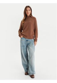 ViCOLO Sweter 77050F Brązowy Regular Fit. Kolor: brązowy. Materiał: kaszmir #3