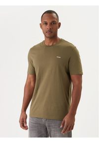Hugo - HUGO T-Shirt Dero222 50466158 Khaki Regular Fit. Kolor: brązowy. Materiał: bawełna #1