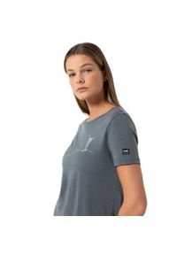 SUPER.NATURAL - Koszulka damska z merino Super.Natural Women's Berggluck Tee z krótkim rękawem. Kolor: szary. Długość rękawa: krótki rękaw. Długość: krótkie