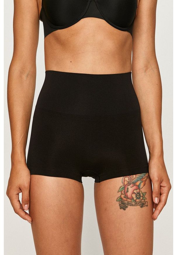 Spanx - Szorty modelujące Everyday Shaping. Kolor: czarny. Materiał: dzianina. Wzór: gładki