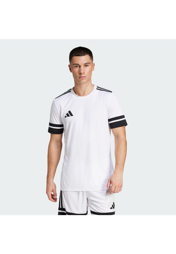 Adidas - Koszulka Squadra 25. Kolor: biały, czarny, wielokolorowy. Materiał: materiał