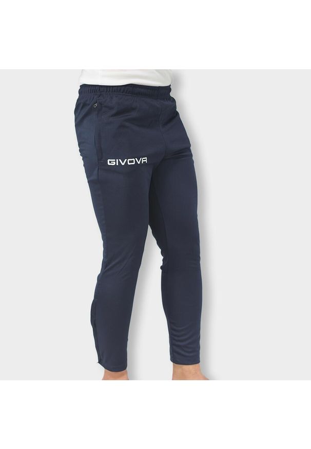 Givova Sportowe Spodnie 100 3XL - Oddychające i Zrównoważone dla Mężczyzn. Kolor: niebieski. Materiał: materiał. Sport: piłka nożna