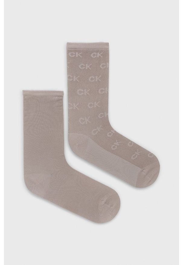 Calvin Klein skarpetki (2-pack) damskie kolor różowy. Kolor: różowy