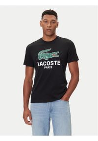 Lacoste T-Shirt TH5634 Czarny Regular Fit. Kolor: czarny. Materiał: bawełna