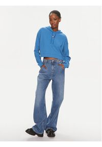 Tommy Jeans Bluza Herritage UW0UW05153 Niebieski Regular Fit. Kolor: niebieski. Materiał: bawełna