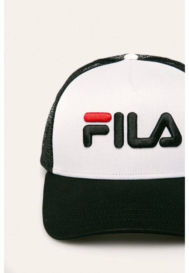 Fila Czapka kolor czarny wzorzysta. Kolor: czarny