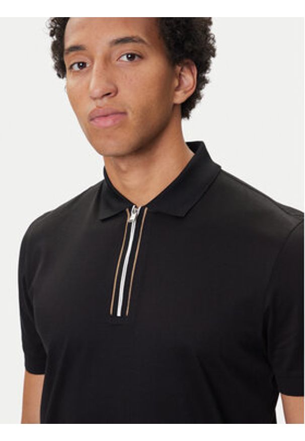 BOSS Polo H-Paras 65 50543880 Czarny Regular Fit. Typ kołnierza: polo. Kolor: czarny. Materiał: bawełna