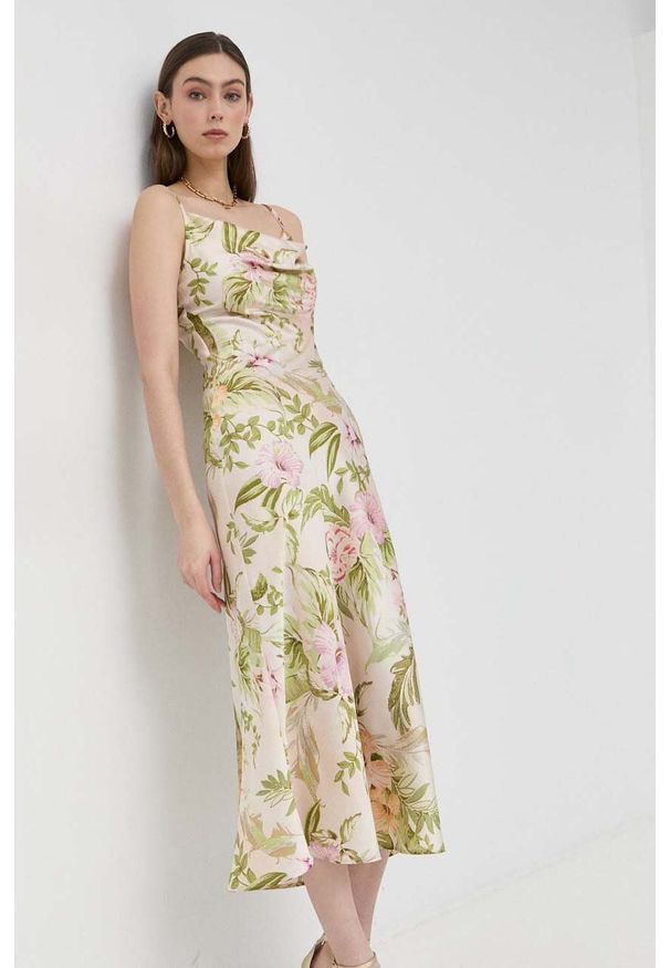 Guess sukienka kolor zielony maxi prosta. Okazja: na co dzień. Kolor: zielony. Długość rękawa: na ramiączkach. Typ sukienki: proste. Styl: casual. Długość: maxi