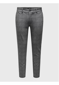 Only & Sons Chinosy 22019887 Szary Slim Tapered Fit. Kolor: szary. Materiał: syntetyk