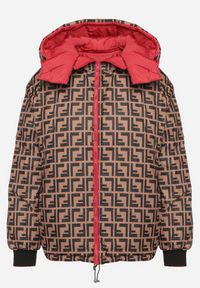 Born2be - Czerwona Dwustronna Kurtka Puffer z Odpinanym Kapturem i Kieszeniami Erisaria. Okazja: na spacer. Kolor: czerwony. Materiał: materiał, jeans. Styl: wizytowy, elegancki #5