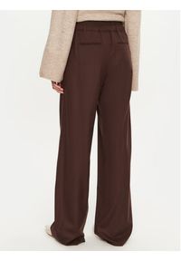 Marella Spodnie materiałowe Afona 2423136015 Brązowy Wide Leg. Kolor: brązowy. Materiał: syntetyk