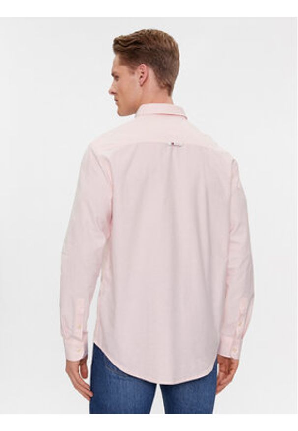 Tommy Jeans Koszula Oxford DM0DM18335 Różowy Regular Fit. Kolor: różowy. Materiał: bawełna