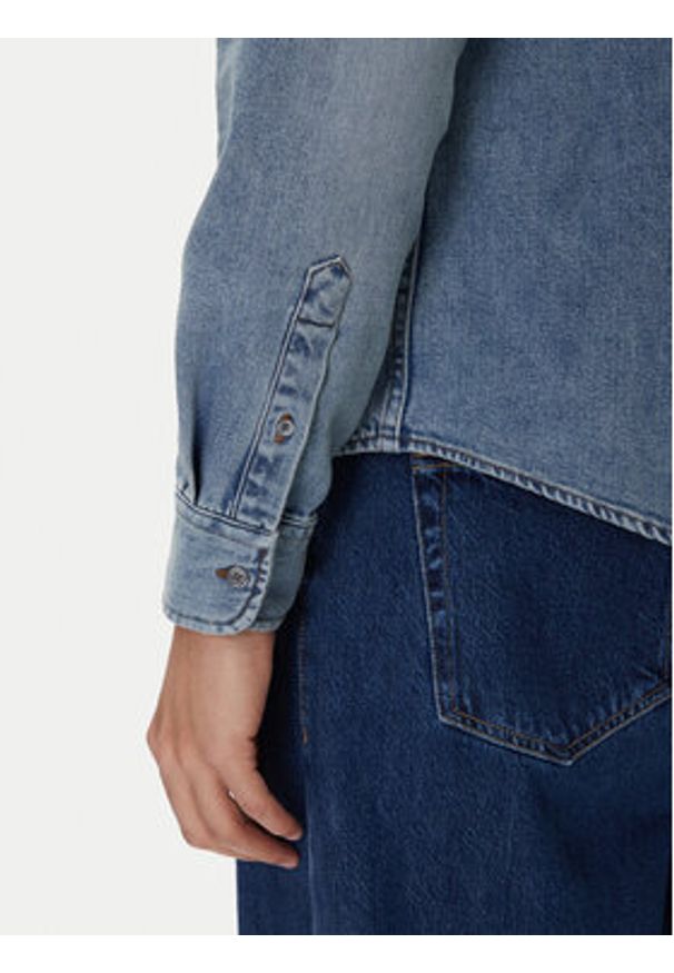 AMI PARIS - AMI Paris Koszula jeansowa USH063.DE0056 Niebieski Regular Fit. Kolor: niebieski. Materiał: bawełna