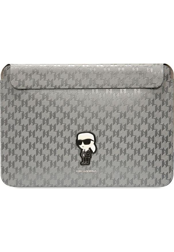 Karl Lagerfeld Karl Lagerfeld Sleeve KLCS14SAKHPKG 14" srebrny/silver Saffiano Monogram Ikonik. Kolor: srebrny