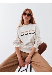 BOSS - Boss Bluza 50485251 Beżowy Oversize. Kolor: beżowy. Materiał: bawełna #5