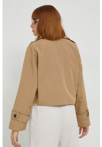 Abercrombie & Fitch kurtka damska kolor beżowy przejściowa. Okazja: na co dzień. Kolor: beżowy. Styl: casual, klasyczny #5