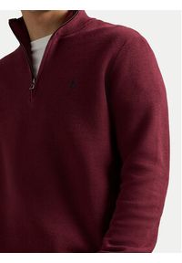 Polo Ralph Lauren Sweter 710932304525 Bordowy Regular Fit. Typ kołnierza: polo. Kolor: czerwony. Materiał: bawełna #5