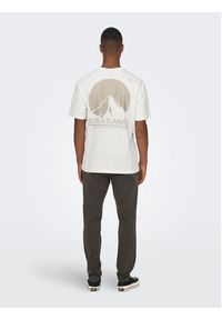 Only & Sons T-Shirt 22026424 Biały Relaxed Fit. Kolor: biały. Materiał: bawełna #3