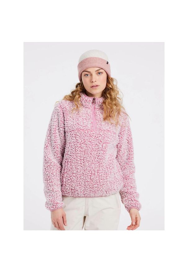 Damski polar 1/4 zip Protest PRTSURAMI. Kolor: różowy. Materiał: polar. Sezon: zima. Sport: narciarstwo