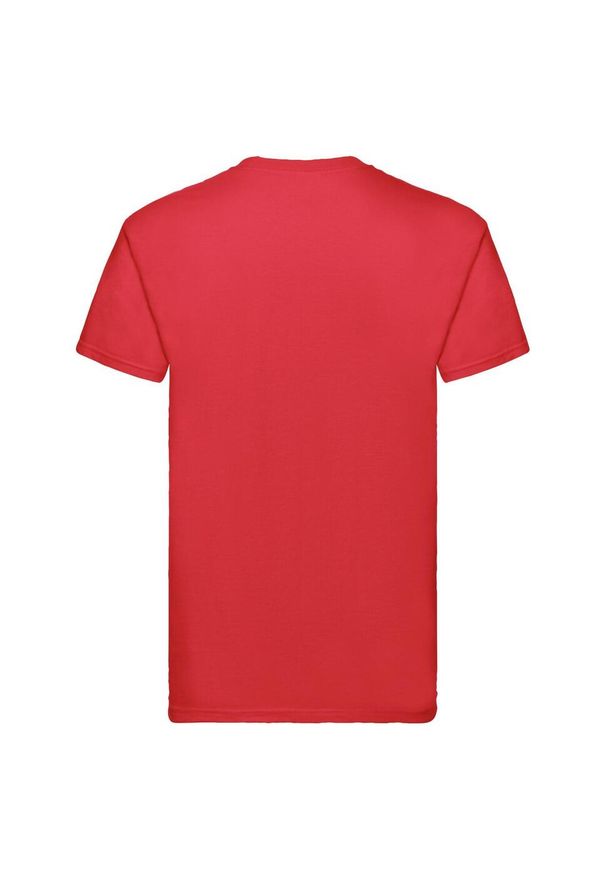FRUIT OF THE LOOM - Męska Koszulka Super Premium. Kolor: czerwony