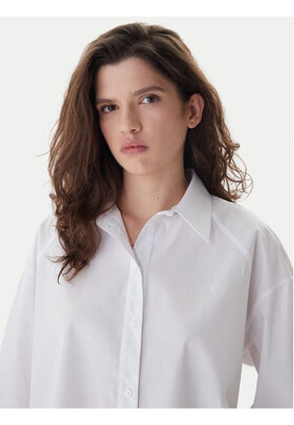 Calvin Klein Jeans Koszula LV047C141G Biały Boxy Fit. Kolor: biały. Materiał: bawełna