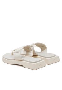 Calvin Klein Jeans Japonki Sq Low Wedge Sandal Rope YW0YW01717 Beżowy. Kolor: beżowy. Materiał: materiał #5