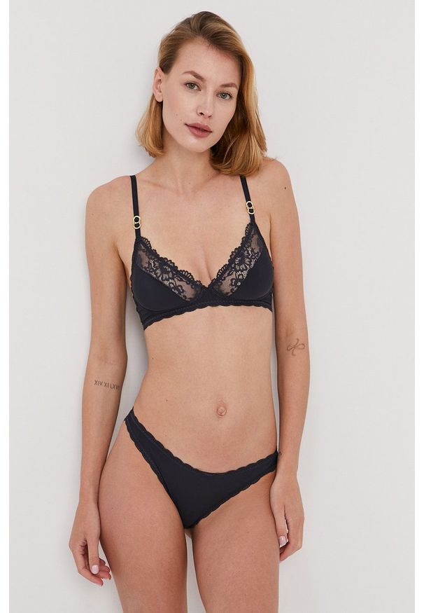 Stella McCartney Lingerie - Figi. Kolor: niebieski. Materiał: poliamid