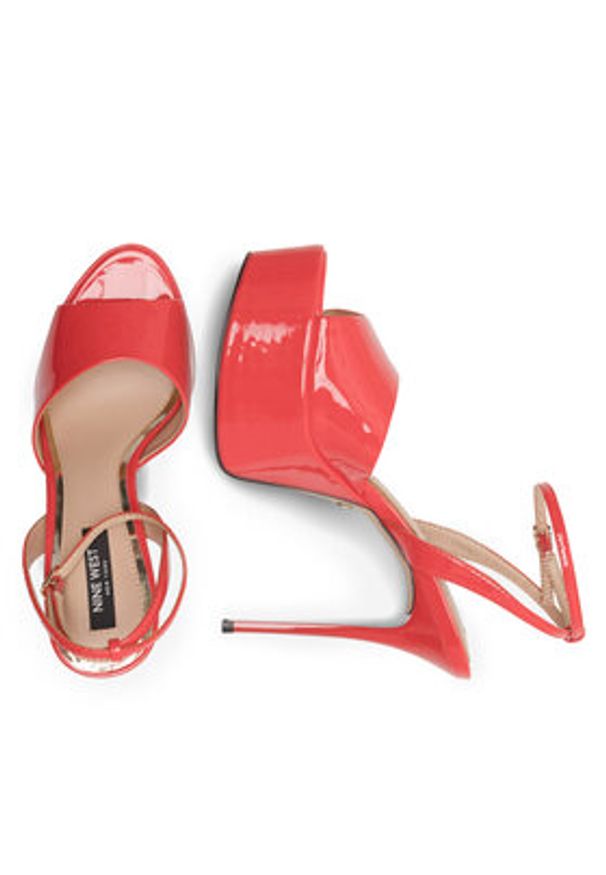 Nine West Sandały CHANDA ZL23031CC Czerwony. Kolor: czerwony. Materiał: skóra