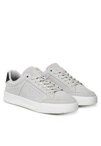 TOMMY HILFIGER - Tommy Hilfiger Sneakersy Th Court Summer Suede FM0FM05517 Szary. Kolor: szary. Materiał: zamsz, skóra #3