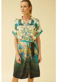 medicine - Medicine sukienka kolor multicolor midi prosta. Materiał: tkanina. Długość rękawa: krótki rękaw. Typ sukienki: proste. Długość: midi