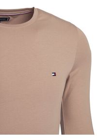 TOMMY HILFIGER - Tommy Hilfiger Longsleeve MW0MW10804 Beżowy Slim Fit. Kolor: beżowy. Materiał: bawełna. Długość rękawa: długi rękaw #3