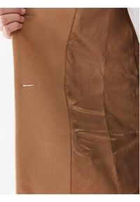 BOSS - Boss Płaszcz wełniany Catara 50501019 Beżowy Slim Fit. Kolor: beżowy. Materiał: wełna #6