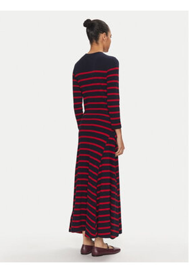 Polo Ralph Lauren Sukienka codzienna 211924266002 Granatowy Slim Fit. Okazja: na co dzień. Typ kołnierza: polo. Kolor: niebieski. Materiał: bawełna. Typ sukienki: proste. Styl: casual