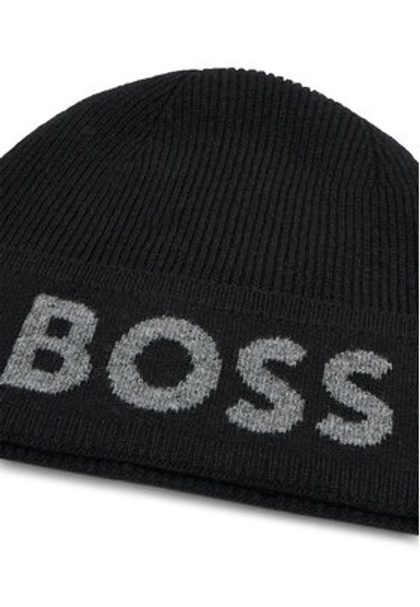 BOSS - Boss Czapka Ellio 50524348 Czarny. Kolor: czarny. Materiał: materiał, poliamid