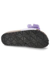 Fioletowe Klapki Seastar Blue Modne Obuwie Damskie Na Lato. Okazja: na spacer, na plażę. Kolor: fioletowy. Wzór: kwiaty. Sezon: lato #3