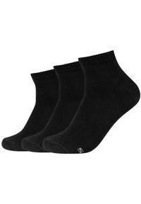 skechers - Skarpetki sportowe męskie 3PPK Basic Quarter Socks. Kolor: czarny. Materiał: elastan, poliamid, bawełna