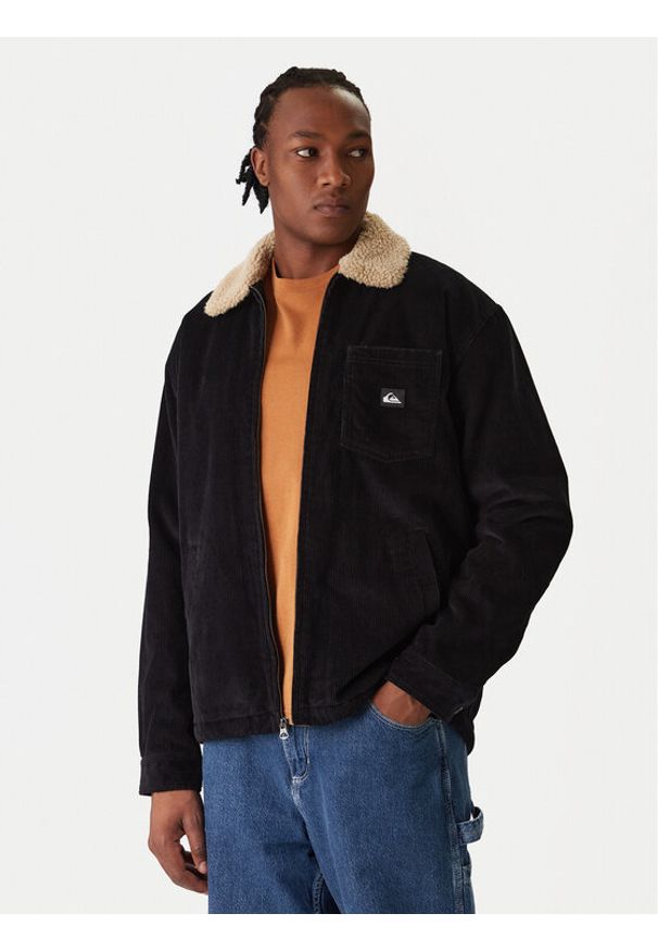 Quiksilver Kurtka przejściowa Dna Sherpa Harrington EQYJK04201 Czarny Regular Fit. Kolor: czarny. Materiał: bawełna