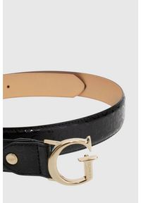 Guess - GUESS Czarny pasek damski Aldina, Rozmiar M. Kolor: czarny