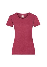 FRUIT OF THE LOOM - Koszulka Damska Valueweight. Kolor: czerwony