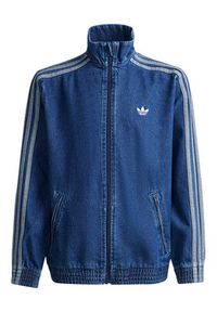 Adidas - adidas Kurtka jeansowa Firebird KE2849 Niebieski Loose Fit. Kolor: niebieski. Materiał: bawełna #8