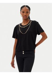 MET T-Shirt M10 262TP Czarny Regular Fit. Kolor: czarny. Materiał: wiskoza