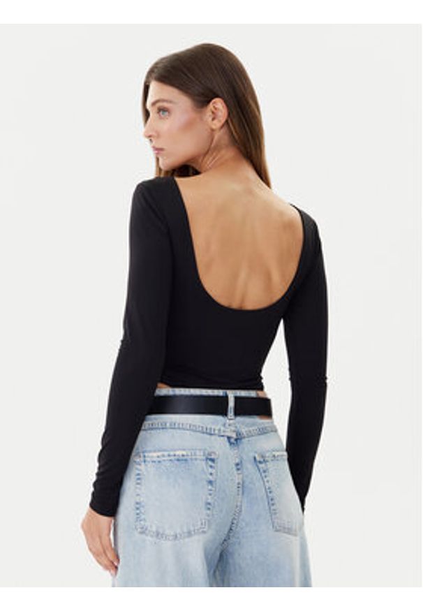 Tommy Jeans Body Silver Script DW0DW21574 Czarny Slim Fit. Kolor: czarny. Materiał: syntetyk