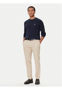 BOSS Sweter C-Illian 50543136 Granatowy Regular Fit. Kolor: niebieski. Materiał: bawełna #5