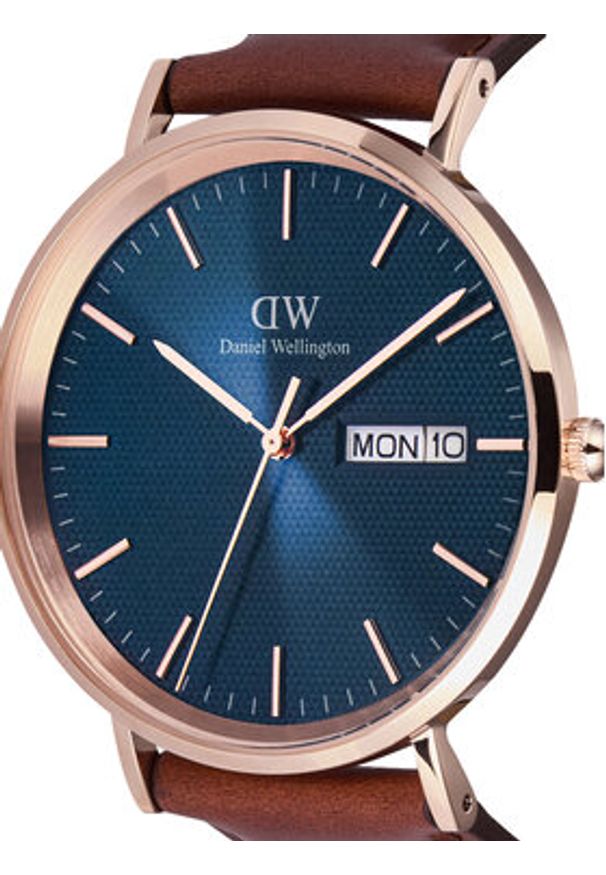 Daniel Wellington Zegarek Classic Day Display 40 DW00100830 Różowe złoto. Kolor: różowy, złoty, wielokolorowy. Materiał: skóra