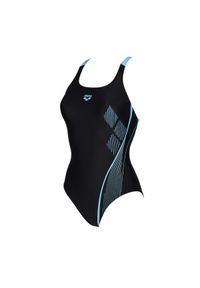 Damski kostium kąpielowy 1-częściowy Arena Pro Graphic. Kolor: czarny #1