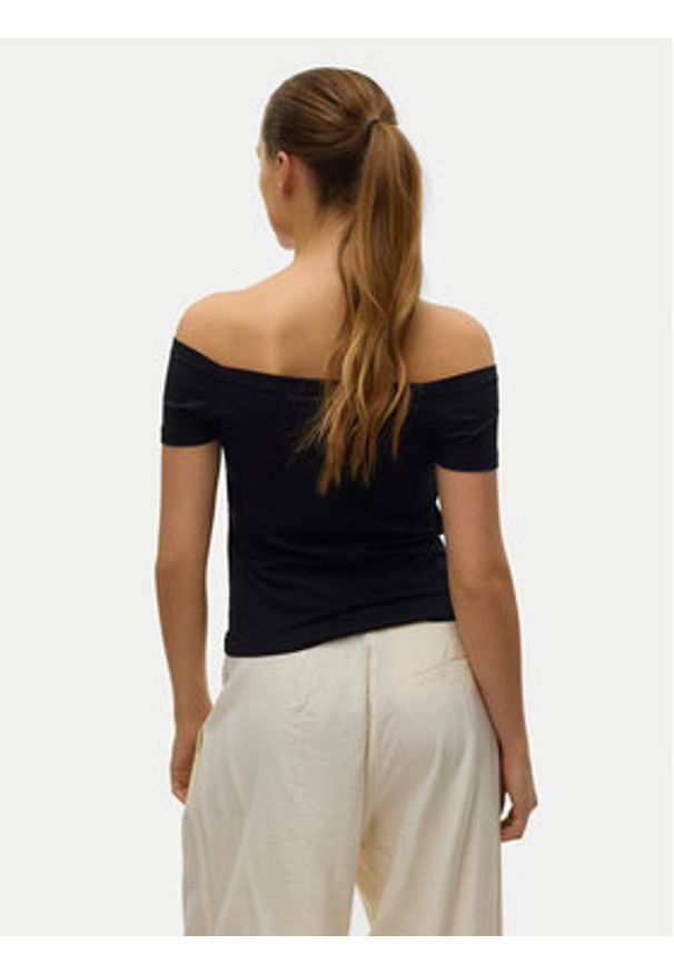 Vero Moda Bluzka Panda 10325598 Czarny Regular Fit. Kolor: czarny. Materiał: bawełna