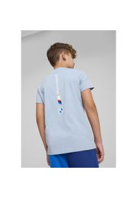 Puma - Młodzieżowa koszulka BMW M Motorsport ESS+ z logo PUMA Blue Wash. Kolor: niebieski