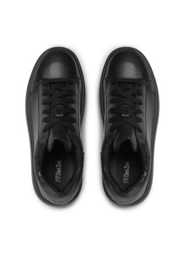 DeeZee Sneakersy WS190701-01 Czarny. Kolor: czarny. Materiał: skóra